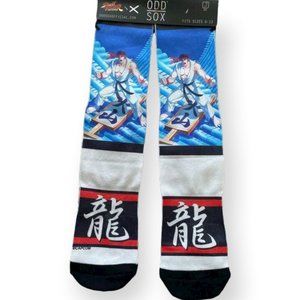 Brand New with Tag Mens Odd Sox Street Fighter RYU Crew Socks, 6-13